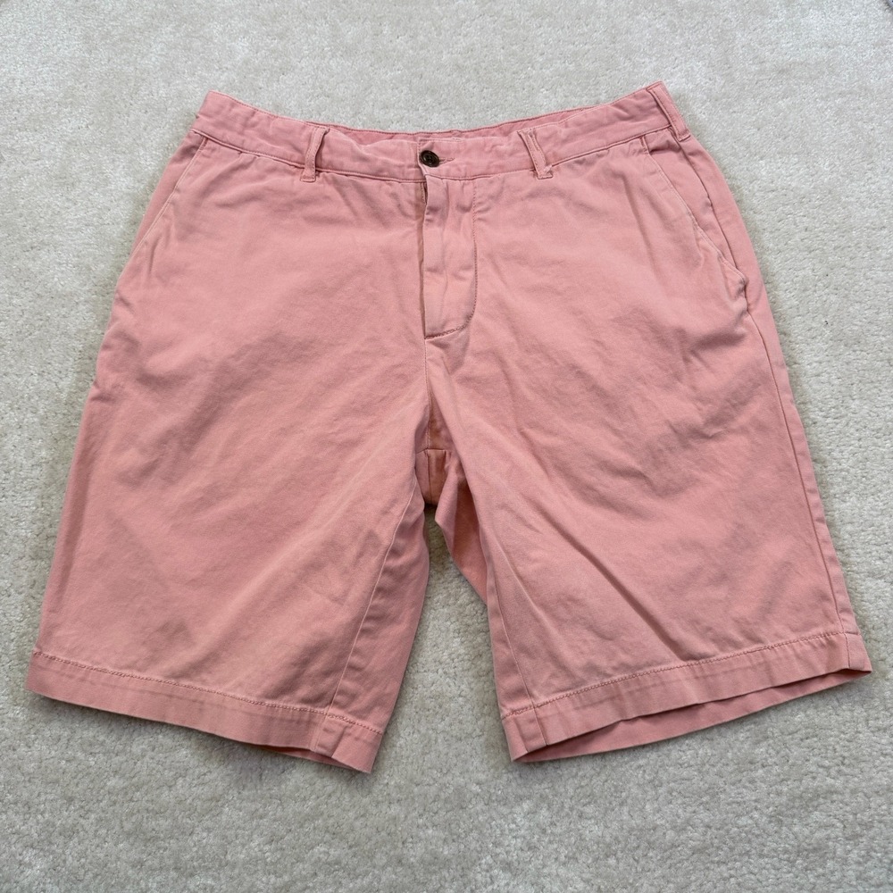 Faherty Stretch Chino Short Mens 32 (tagged 31) Coral Pink Preppy Casual Coastal